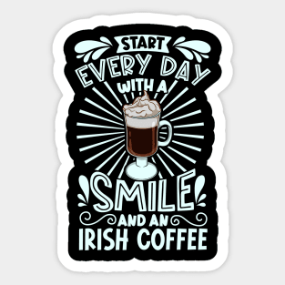 Smile with Irish Coffee Sticker